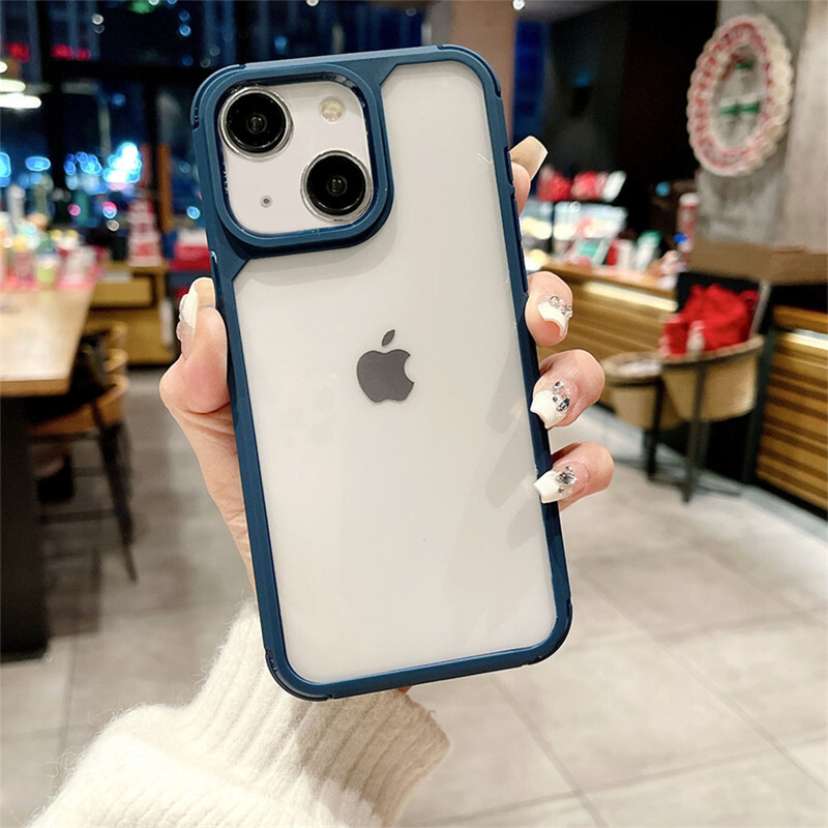 Premium Side Colour Back Hard Transparent Protective Case For iPhone 14 Pro Max