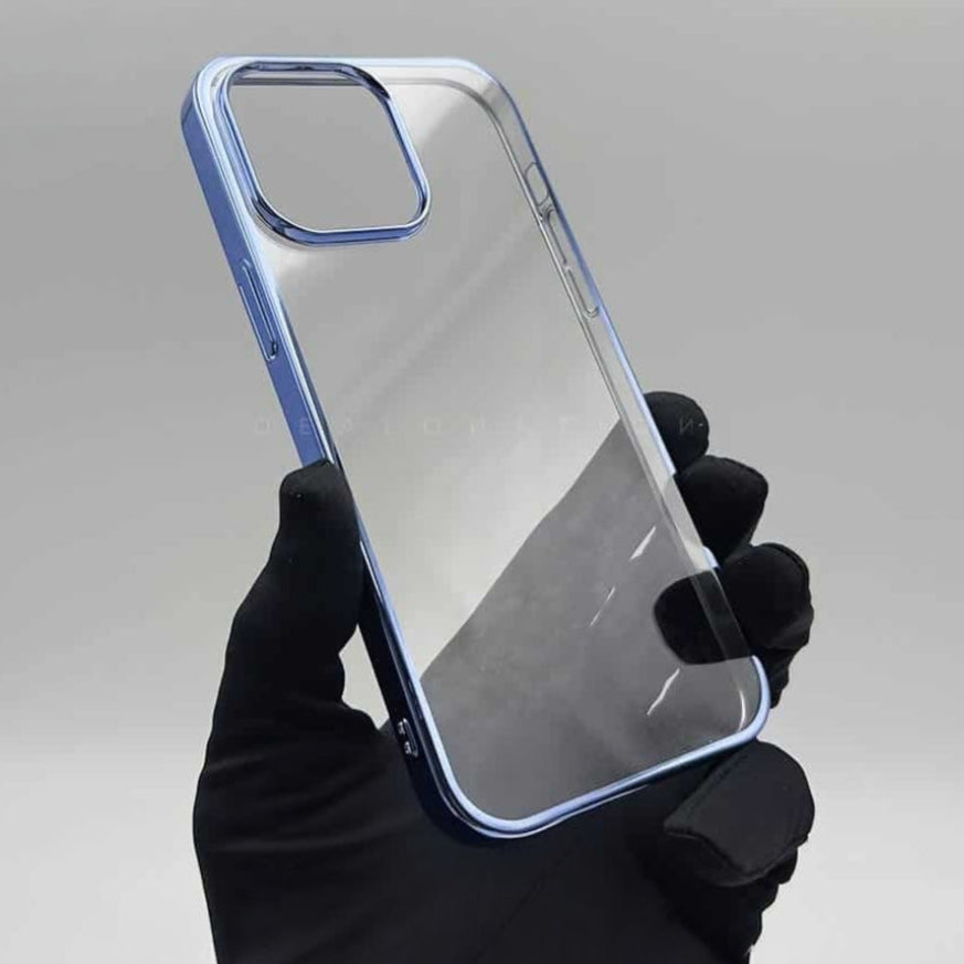 Premium Chrome Transparent Protective Case For iPhone 14 Plus