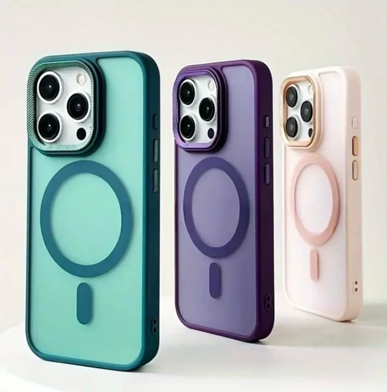 Premium Smoke Matte Magsafe Case With Camera Chrome Protection For iPhone 12