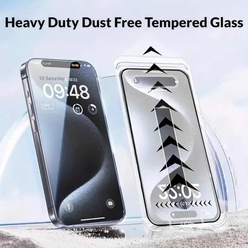 MOBIFY® Self Apply Dust and Bubble Free Tempered Glass for iPhone |🎉 Big Sale 2025 Promotion 🎉
