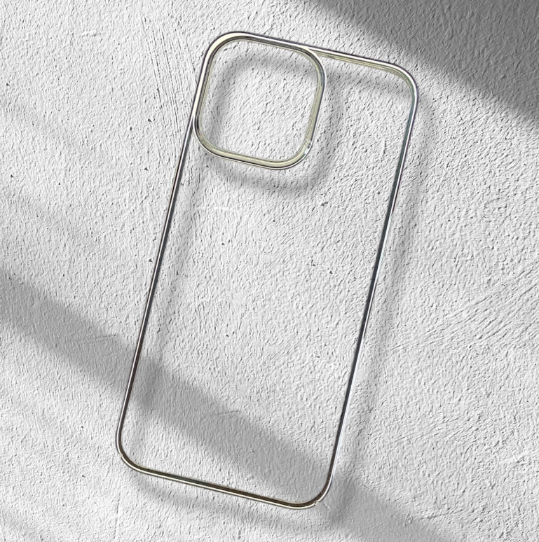 Premium Side Chrome Back Hard Transparent Protective Case For iPhone 13 Pro Max