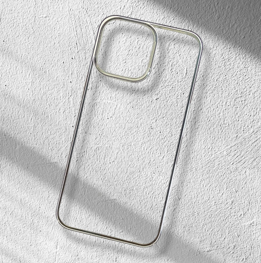 Premium Side Chrome Back Hard Transparent Protective Case For iPhone 13 Pro Max