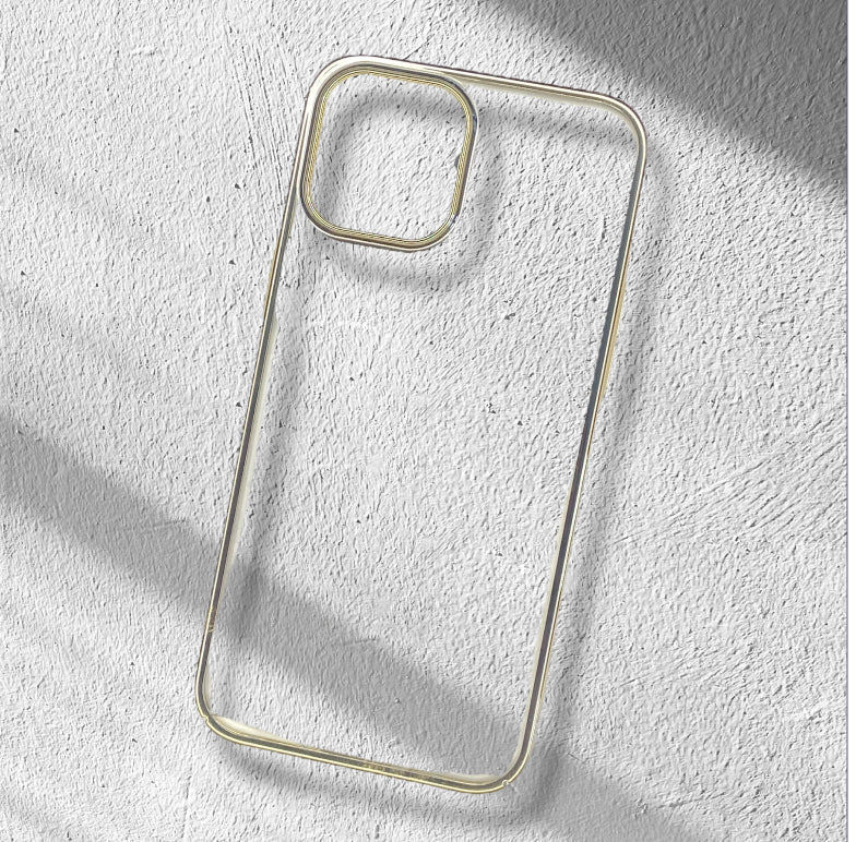 Premium Side Chrome Back Hard Transparent Protective Case For iPhone 13 Pro Max
