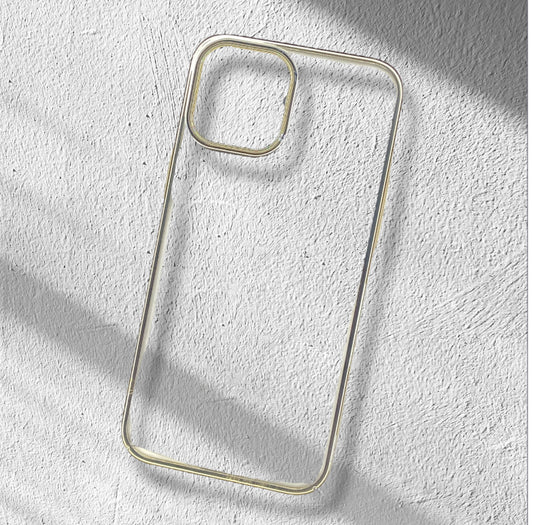 Premium Side Chrome Back Hard Transparent Protective Case For iPhone 13 Pro Max