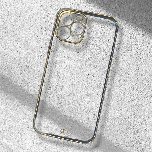 Premium Side Colour With Chrome Camera Protection Case For iPhone 12 Pro Max