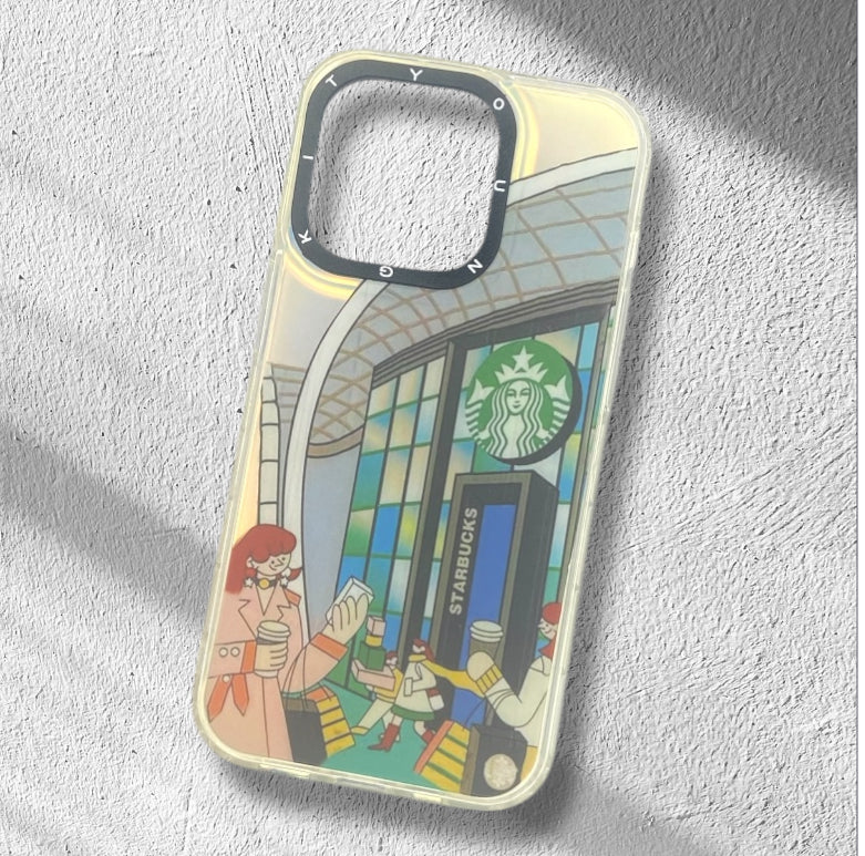 Premium Printed Starbucks Protective Case For iPhone 14 Pro