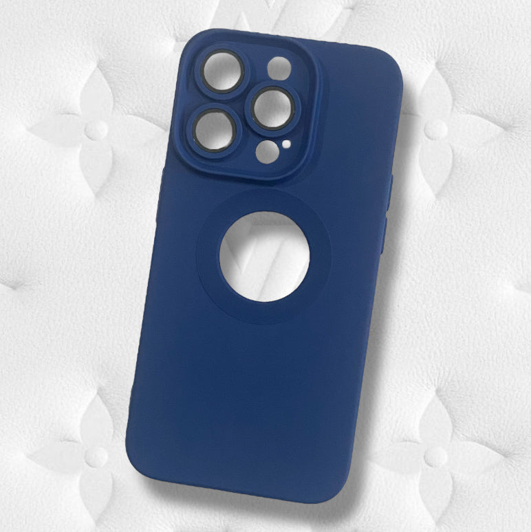 Premium Soft Silicon Logo Cut Case With Camera Protection For iPhone 14 Pro