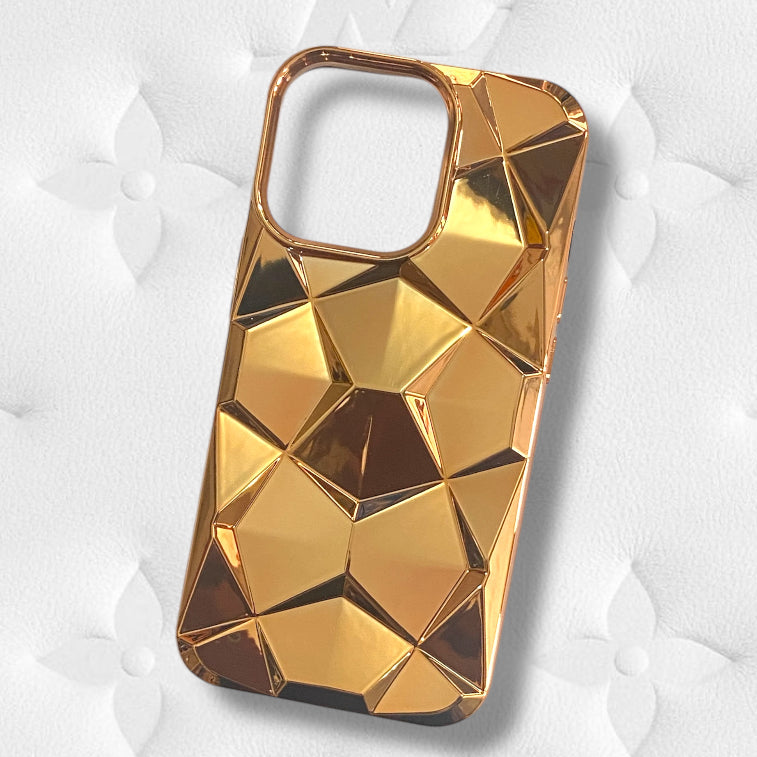Premium Soft Diamond Cut Chrome Protective Case iPhone 14 Pro