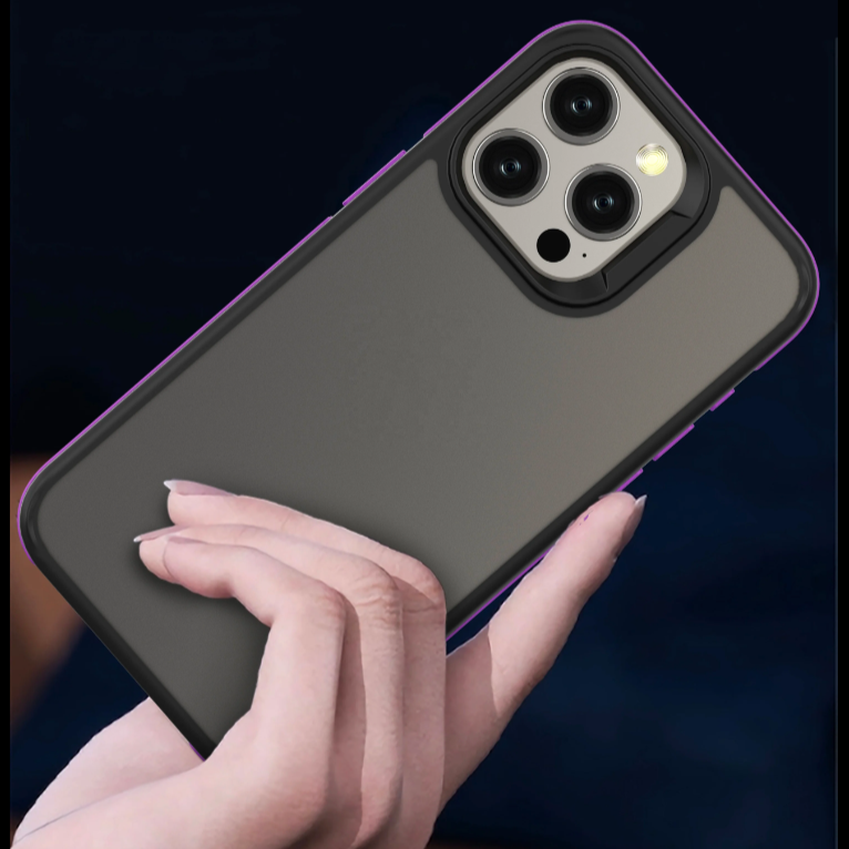 Premium Side Colour Back Smoke Matte Protective Case For 14 Pro