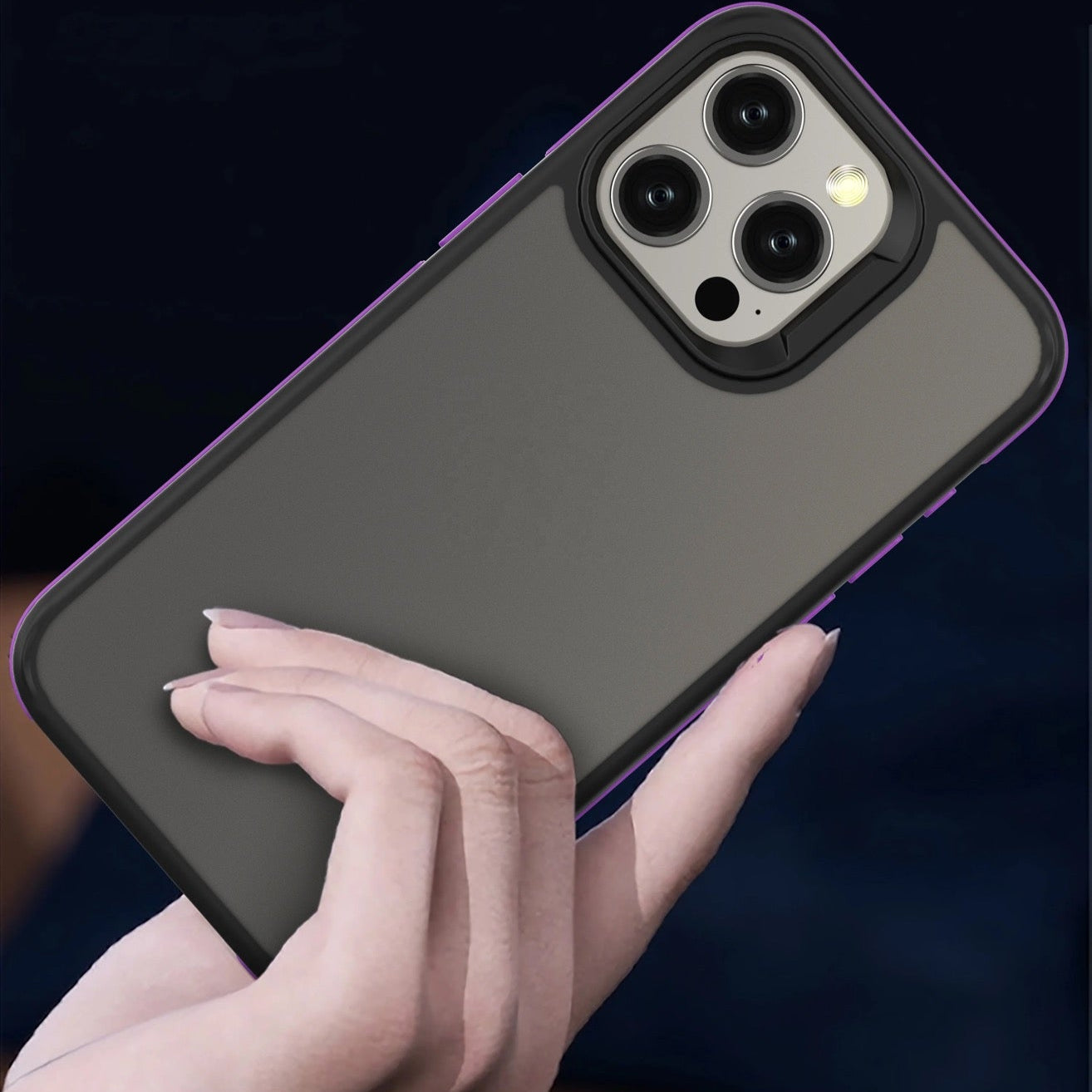 Premium Side Colour Back Smoke Matte Protective Case For 14 Pro
