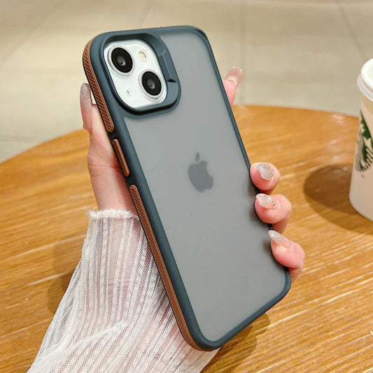 Premium Side Colour Back Smoke Matte Protective Case For 14 Pro