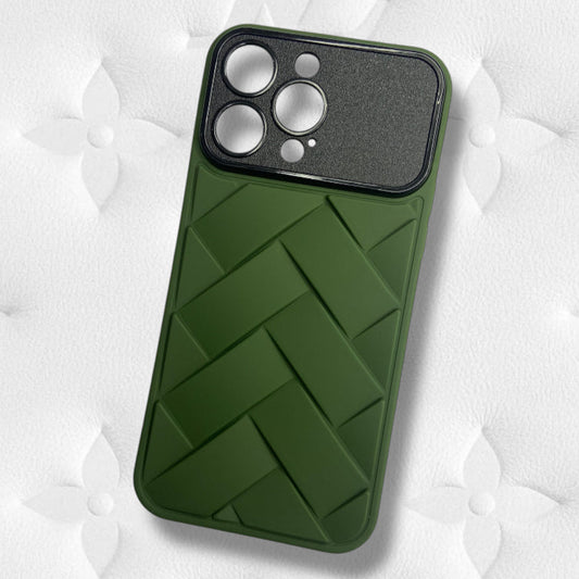 Premium Soft Silicon Cross Cut Protective Case With Camera Protection For iPhone 14 Pro Max
