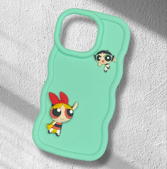 Premium Soft Silicon Cartoon Embossed Protective Case For 14 Pro Max