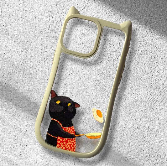 Premium Girlish Cat Printed Protective Case For iPhone 14 Pro Max