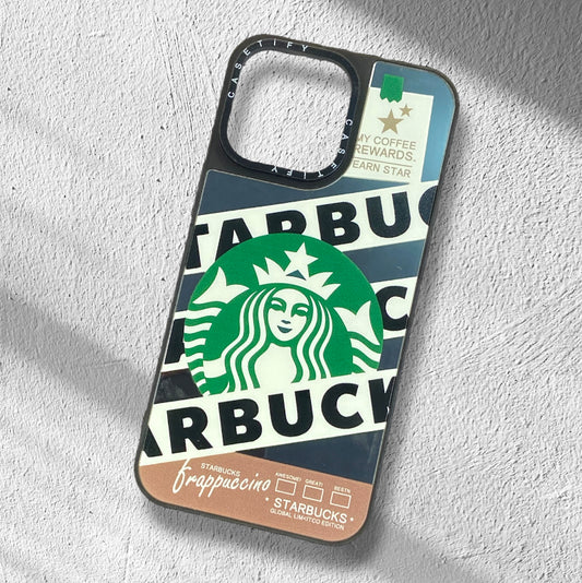 Premium Mirror Printed Starbucks Protective Case For iPhone 14 Pro Max