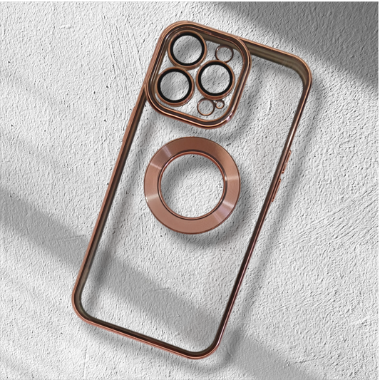 Premium Chrome Transparent Case With Camera Protection For iPhone 13 Pro