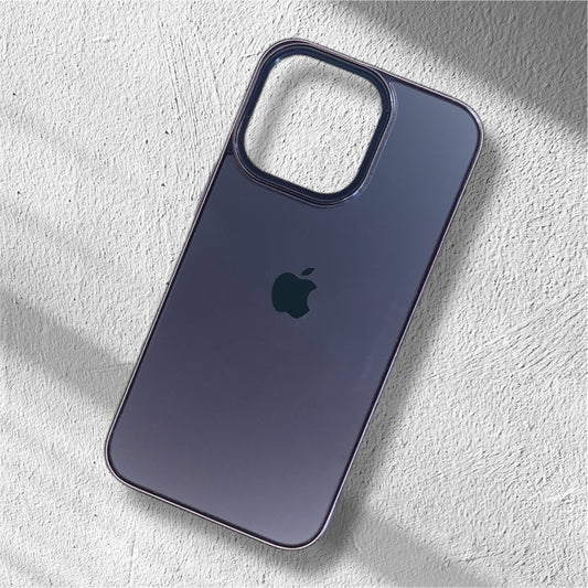 Premium Matte Glass Protective Case With Logo For iPhone 13 Pro