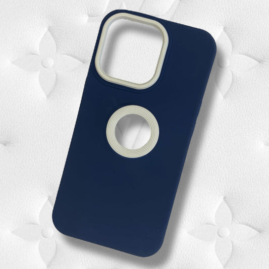 Premium Soft Silicon Logo Cut Case For iPhone 13 Pro