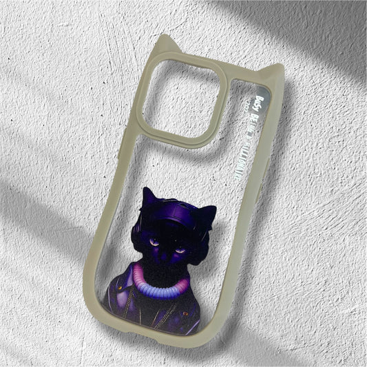 Premium Girlish Cat Printed Case For iPhone 13 Pro Max
