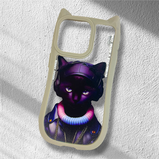 Premium Girlish Cat Printed Case For iPhone 13 Pro
