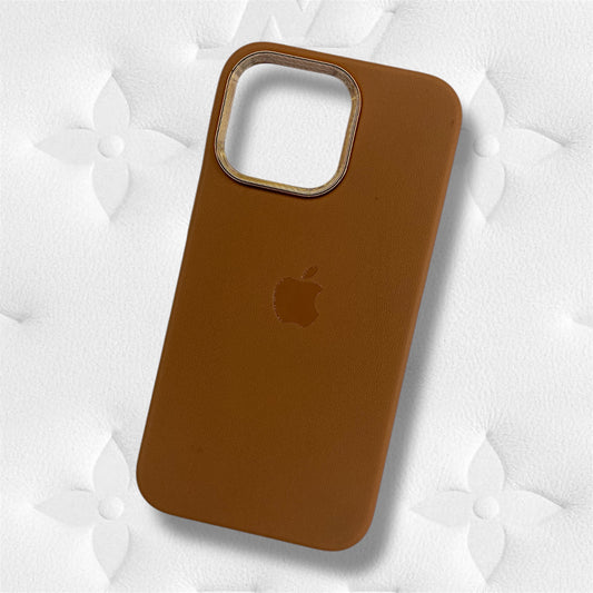Premium Leather Protective Case With Logo For iPhone 13 Pro