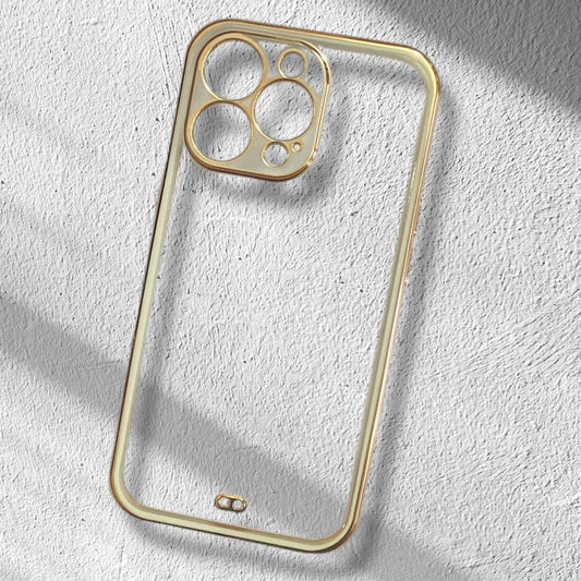 Premium Side Chrome Transparent Protective Case With Camera Protection For iPhone 13 Pro