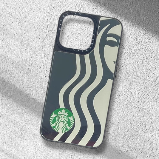 Premium Mirror Starbucks Protective Case For iPhone 14 Pro Max