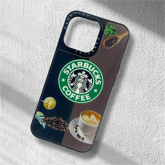 Premium Mirror Starbucks Protective Case For iPhone 14 Pro Max