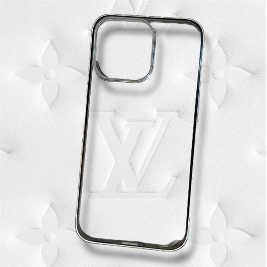 Premium Side Chrome Back Hard Transparent Protective Case For iPhone 13 Pro