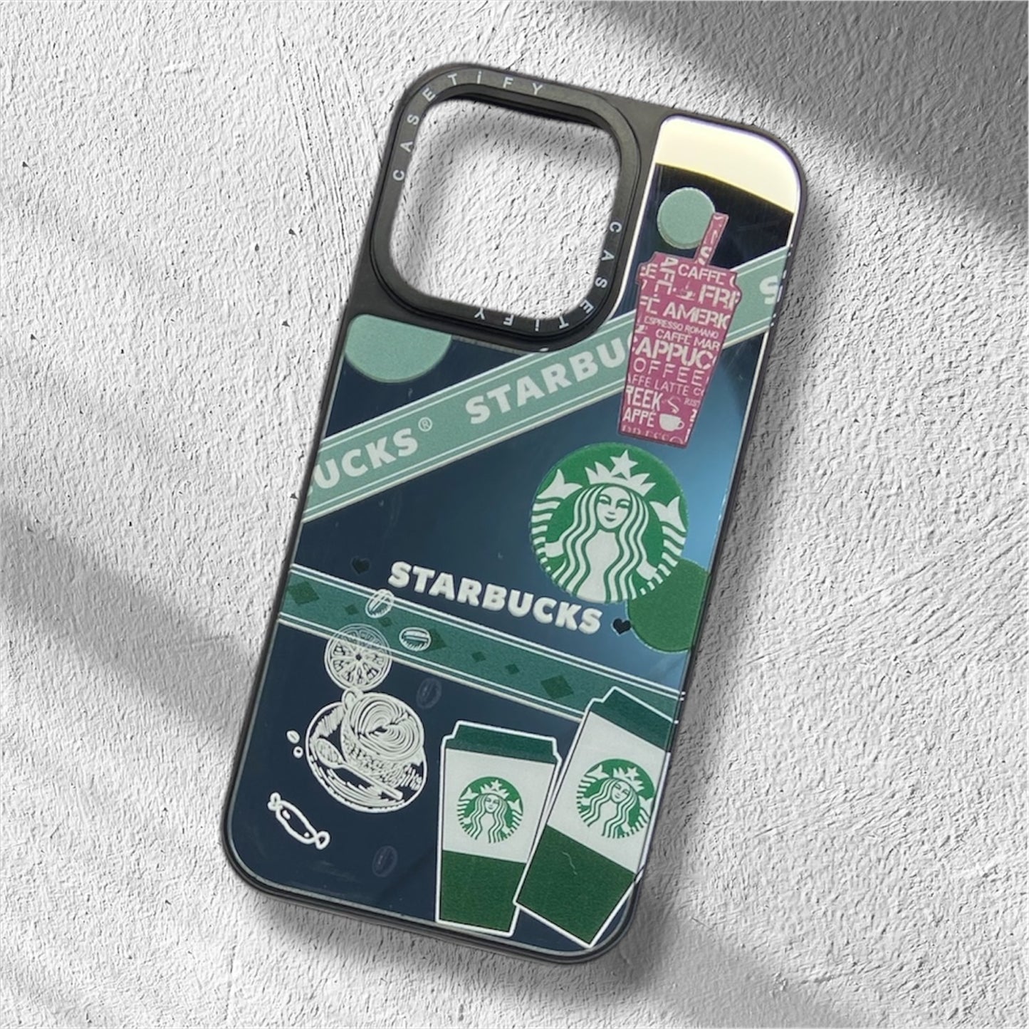 Premium Mirror Starbucks Protective Case For iPhone 13 Pro