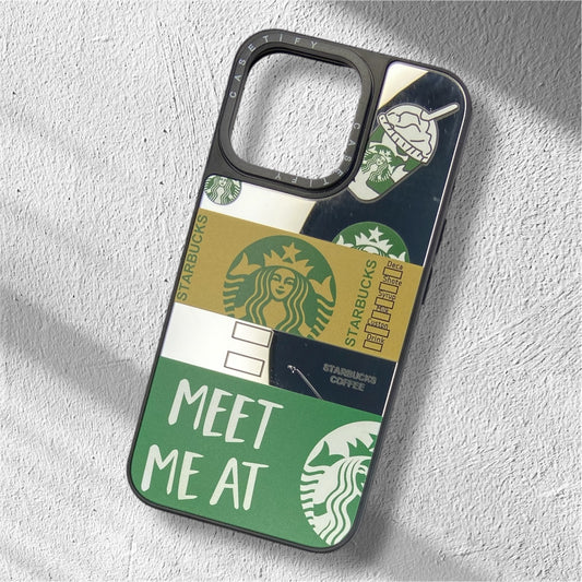 Premium Mirror Starbucks Protective Case For iPhone 13 Pro