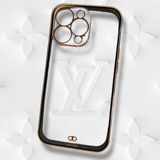 Premium Side Chrome Transparent Protective Case With Camera Protection For iPhone 13 Pro