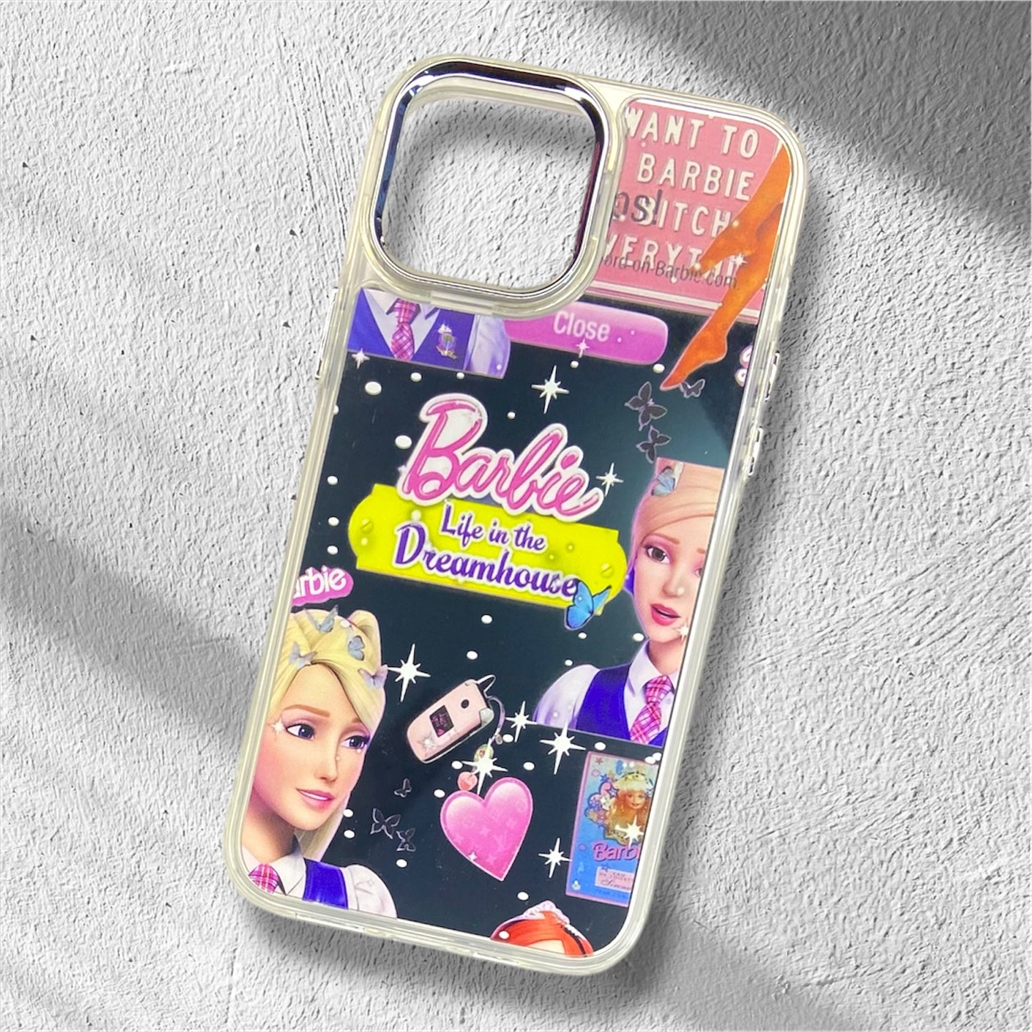 Premium Mirror Barbie Protective Case For iPhone 13 Pro Max