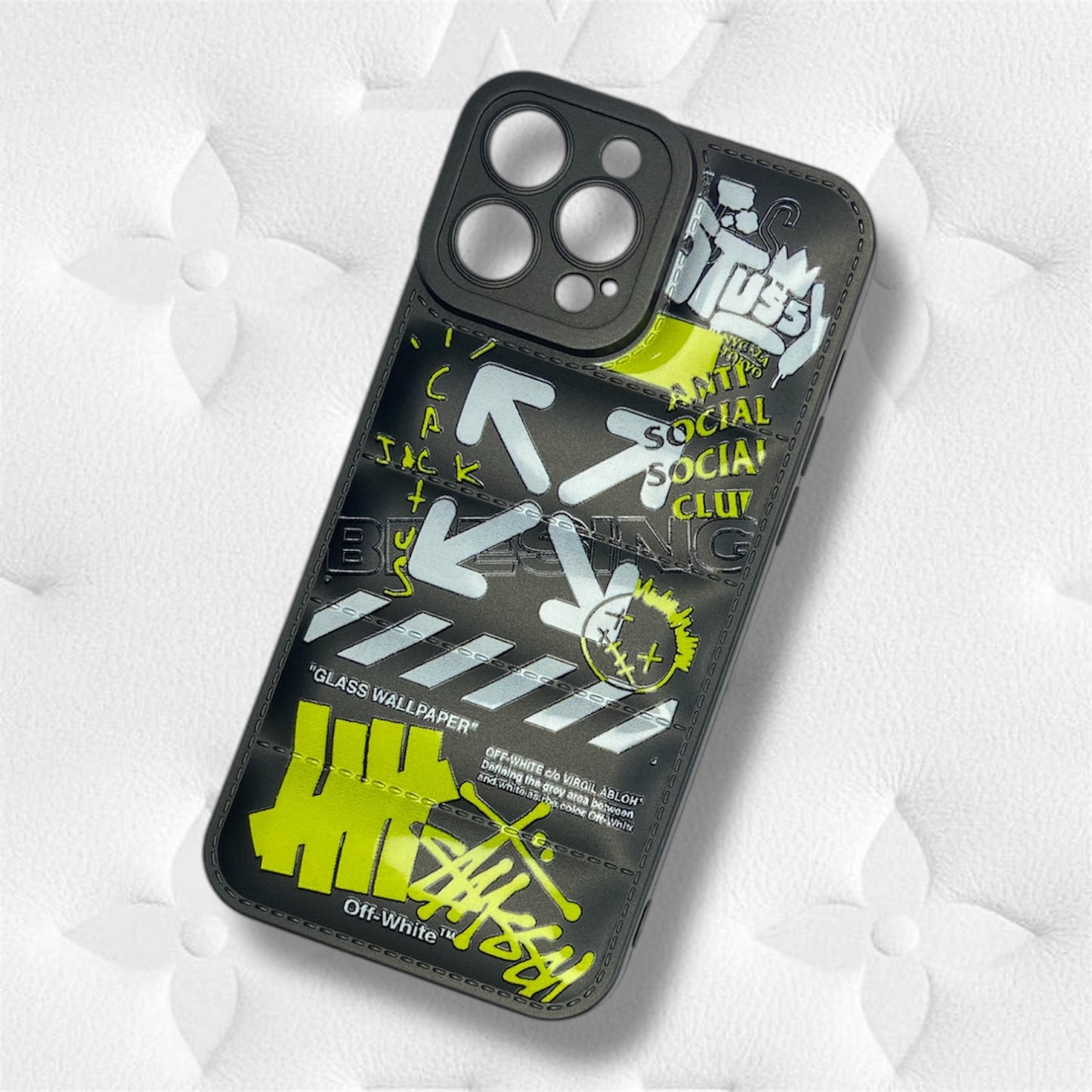 Premium Printed Puff Protective Case For iPhone 13 Pro Max
