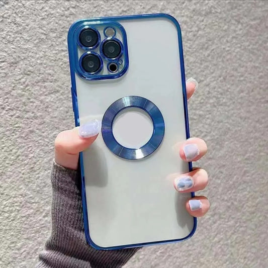 Premium Side Colour Transparent Case With Camera Protection For iPhone 13 Pro