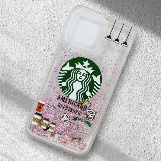 Premium Printed Starbucks Water Glitter Protective Case For iPhone 13 Pro