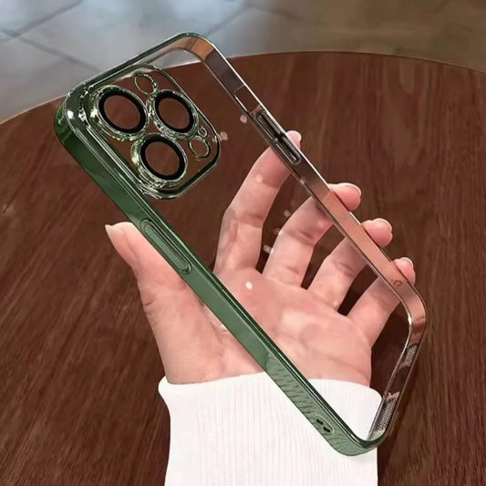 Premium Side Colour Transparent Case With Camera Protection For iPhone 13 Pro Max