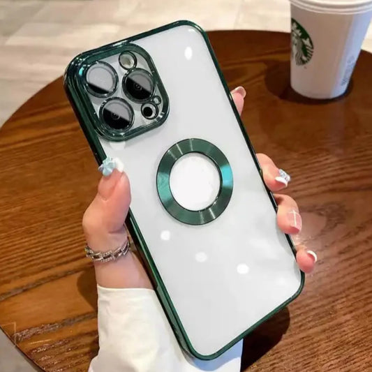 Premium Transparent Logo Cut Case With Camera Protection For iPhone 13 Pro Max