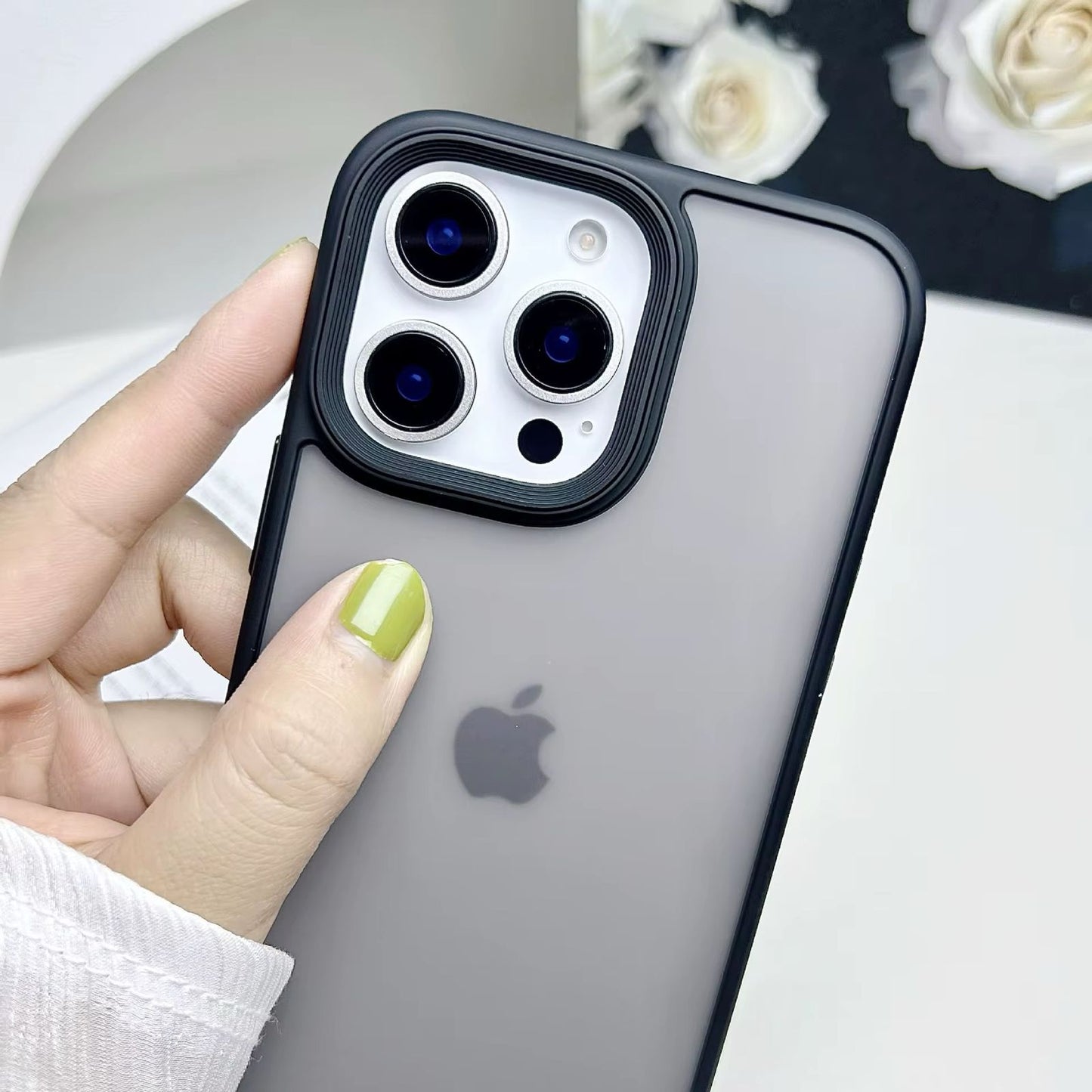 Premium Matte Side Soft Back Hard Case with Camera Bump for iPhone 14 Pro