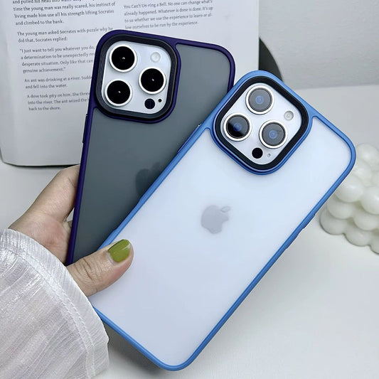 Premium Matte Side Soft Back Hard Case with Camera Bump for iPhone 14 Pro Max