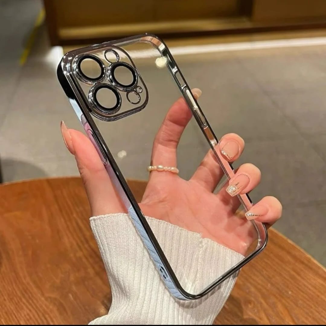 Premium Transparent Side Soft Camera Protection Case For iPhone 13 Pro