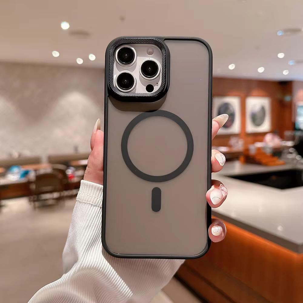 Premium Smoke Matte Magsafe Case With Camera Chrome Protection For iPhone 12