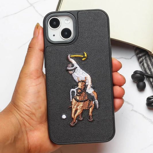 Premium Embroidered Leather Texture Case For iPhone 13/14