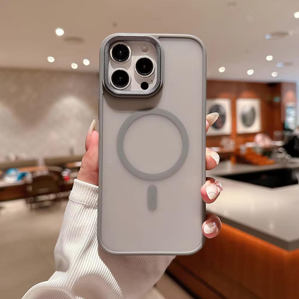 Premium Smoke Matte Magsafe Case With Camera Chrome Protection For iPhone 12
