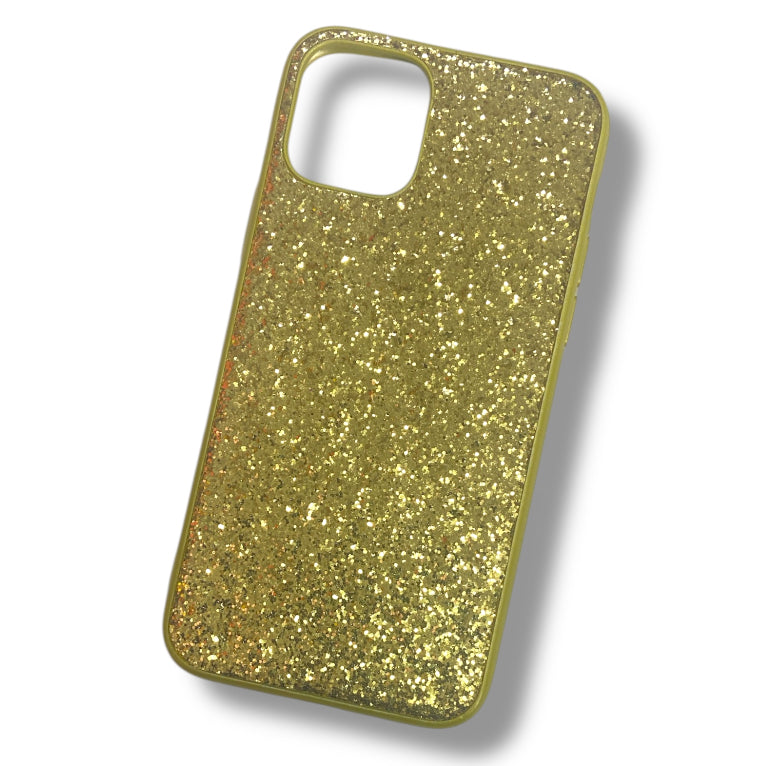 Premium Side Soft With Back Yellow Glitter Protective Case For iPhone 11 Pro