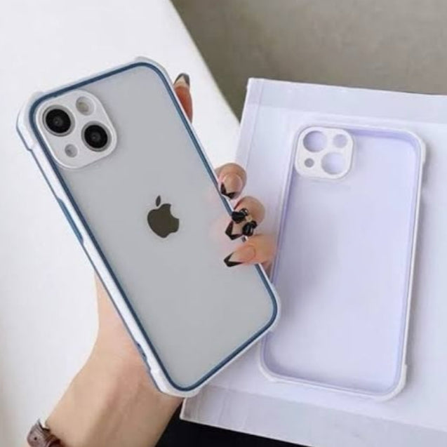 Premium Side Colour Transparent Protective Case With Camera Protection For iPhone 11