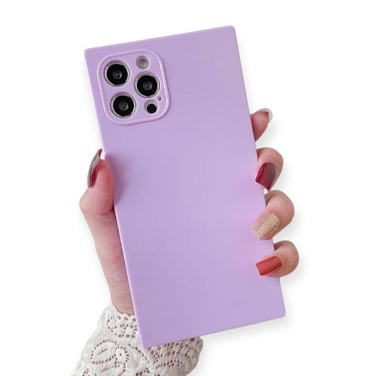 Premium Soft Silicon Square Plain Protective Case With Camera Protection For iPhone 12 Pro
