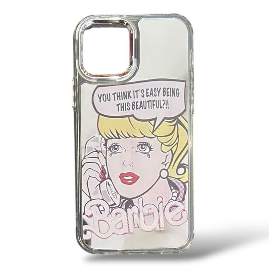 Premium Mirror Printed Barbie Protective For iPhone 12 /12 Pro