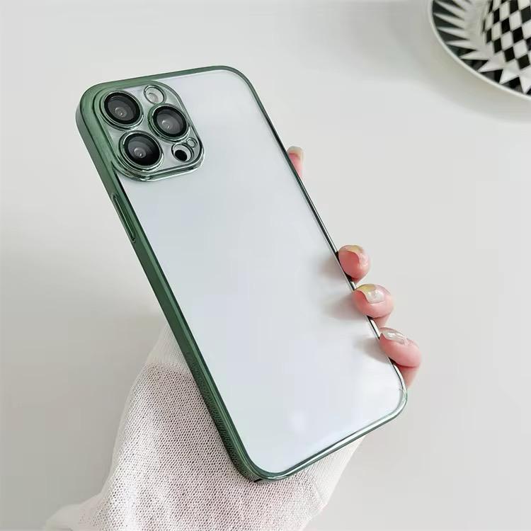 Premium Transparent Chrome Protective Case With Camera Protection For iPhone 12