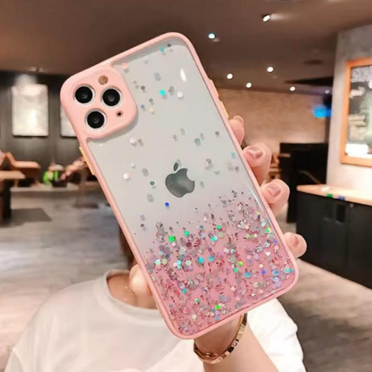 Premium Transparent Sparkle Protective Case With Camera Protection For iPhone 11 Pro Max